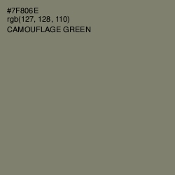 #7F806E - Camouflage Green Color Image