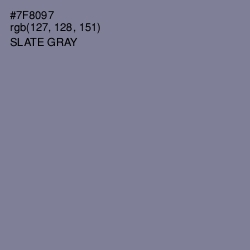 #7F8097 - Slate Gray Color Image
