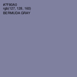 #7F80A0 - Bermuda Gray Color Image