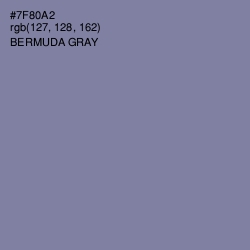 #7F80A2 - Bermuda Gray Color Image