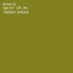 #7F811E - Trendy Green Color Image