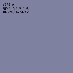 #7F81A1 - Bermuda Gray Color Image