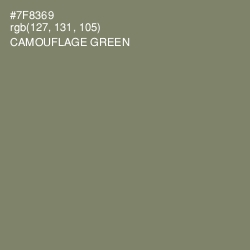 #7F8369 - Camouflage Green Color Image