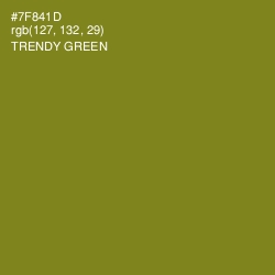 #7F841D - Trendy Green Color Image