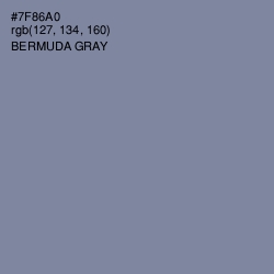 #7F86A0 - Bermuda Gray Color Image