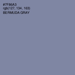 #7F86A3 - Bermuda Gray Color Image