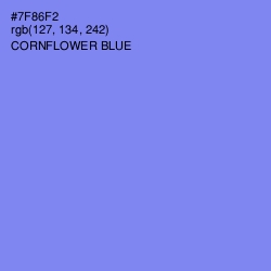 #7F86F2 - Cornflower Blue Color Image