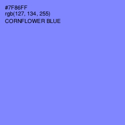 #7F86FF - Cornflower Blue Color Image