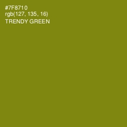 #7F8710 - Trendy Green Color Image