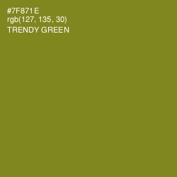 #7F871E - Trendy Green Color Image