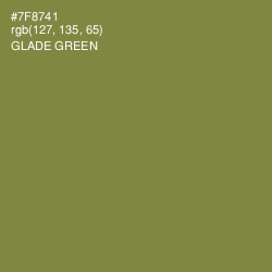 #7F8741 - Glade Green Color Image