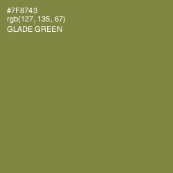 #7F8743 - Glade Green Color Image