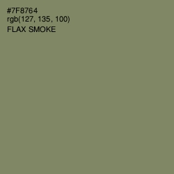 #7F8764 - Flax Smoke Color Image