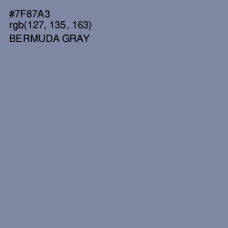 #7F87A3 - Bermuda Gray Color Image