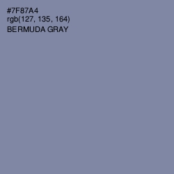#7F87A4 - Bermuda Gray Color Image