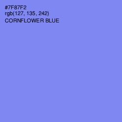 #7F87F2 - Cornflower Blue Color Image