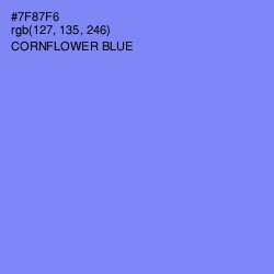 #7F87F6 - Cornflower Blue Color Image