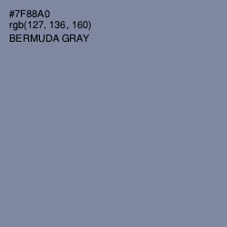 #7F88A0 - Bermuda Gray Color Image