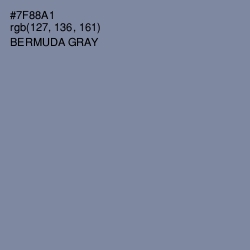 #7F88A1 - Bermuda Gray Color Image