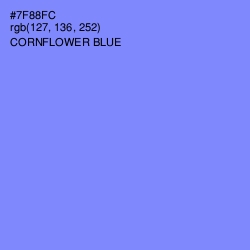 #7F88FC - Cornflower Blue Color Image
