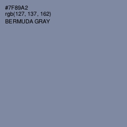 #7F89A2 - Bermuda Gray Color Image