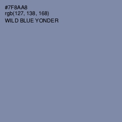 #7F8AA8 - Wild Blue Yonder Color Image