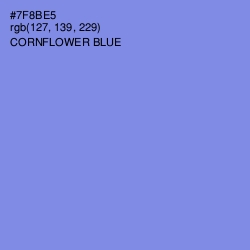 #7F8BE5 - Cornflower Blue Color Image