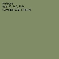 #7F8C66 - Camouflage Green Color Image