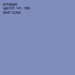 #7F8DBE - Ship Cove Color Image