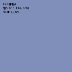 #7F8FBA - Ship Cove Color Image