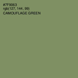 #7F9063 - Camouflage Green Color Image