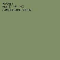 #7F9064 - Camouflage Green Color Image