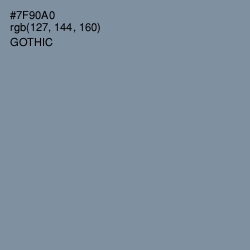 #7F90A0 - Gothic Color Image