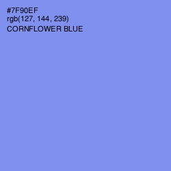#7F90EF - Cornflower Blue Color Image
