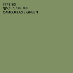 #7F9163 - Camouflage Green Color Image