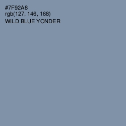 #7F92A8 - Wild Blue Yonder Color Image