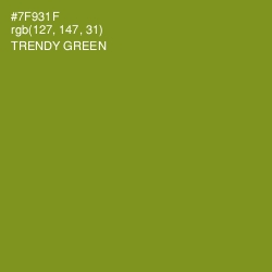 #7F931F - Trendy Green Color Image