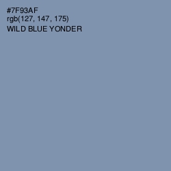 #7F93AF - Wild Blue Yonder Color Image