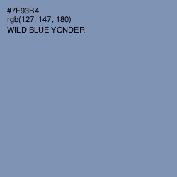 #7F93B4 - Wild Blue Yonder Color Image