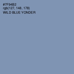 #7F94B2 - Wild Blue Yonder Color Image