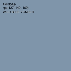 #7F95A9 - Wild Blue Yonder Color Image