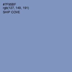 #7F95BF - Ship Cove Color Image