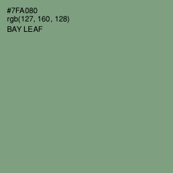 #7FA080 - Bay Leaf Color Image