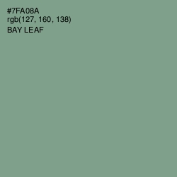 #7FA08A - Bay Leaf Color Image