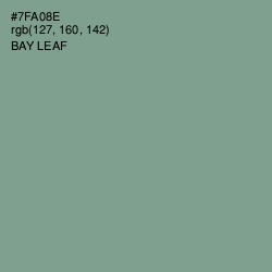 #7FA08E - Bay Leaf Color Image