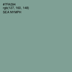 #7FA094 - Sea Nymph Color Image