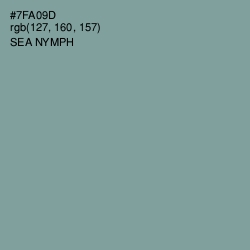 #7FA09D - Sea Nymph Color Image