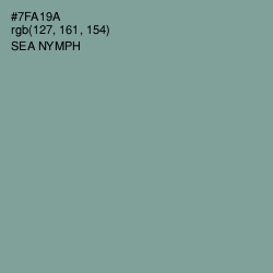 #7FA19A - Sea Nymph Color Image