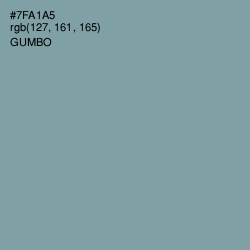 #7FA1A5 - Gumbo Color Image