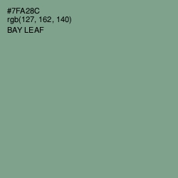 #7FA28C - Bay Leaf Color Image
